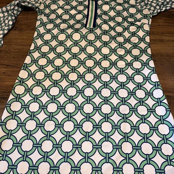 Gretchen Scott Everywhere Dress Size Small Green Blue Lifesaver Print - Picture 10 of 14